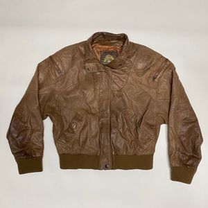 Vintage Leather Bomber Jacket - Adventure Bound